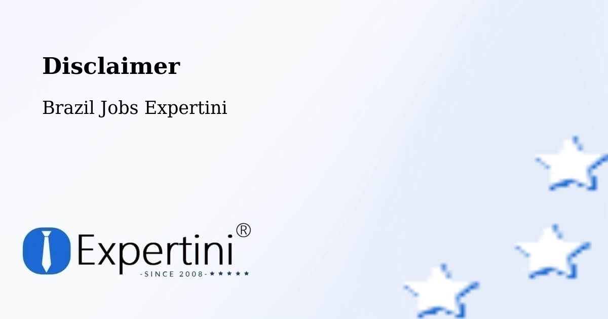 Disclaimer – Rubiácea - Brazil Jobs Expertini